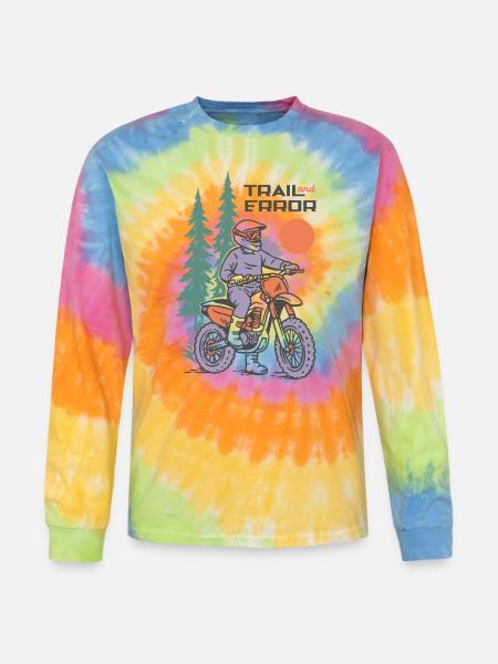 Trail and Error - Tie Dye Long Sleeve T-shirt - rainbow