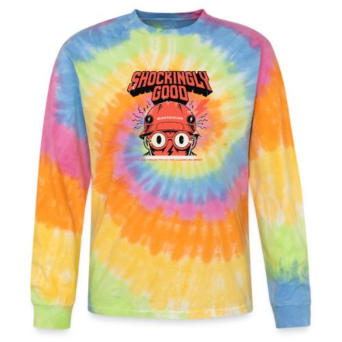 Funny Shockingly Good Electrician - Tie Dye Long Sleeve T-shirt