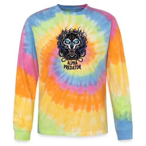 Alpha Predator Wolf Fierce Neon Eyes - Tie Dye Long Sleeve T-shirt