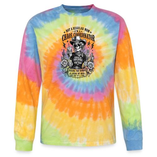 Chaos Coordinator Mom Skeleton Cowgirl - Tie Dye Long Sleeve T-shirt