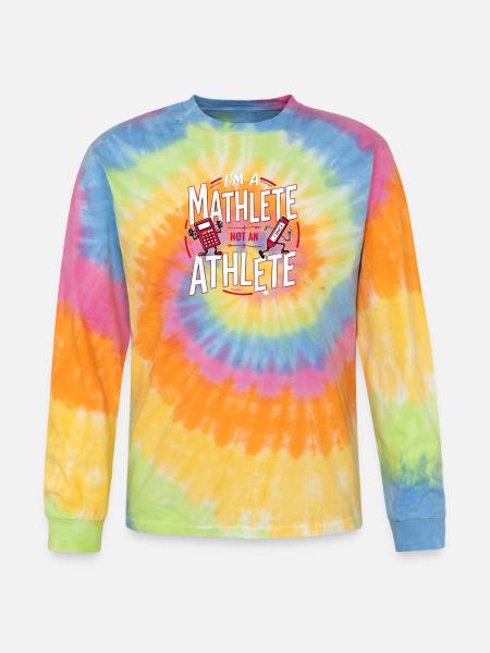 Maths Enthousiaste fanny design - Tie Dye Long Sleeve T-shirt - rainbow