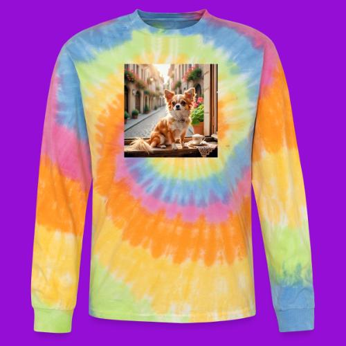 Morning coffee Chihuahua - Tie Dye Long Sleeve T-shirt