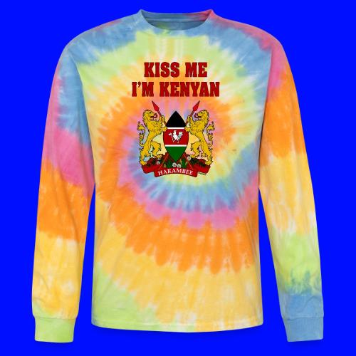 Kiss Me, I'm Kenyan - Tie Dye Long Sleeve T-shirt