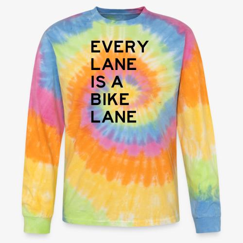 Every Lane is a Bike Lane - Tie Dye Long Sleeve T-shirt
