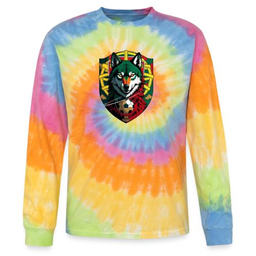 Portugal Iberian Wolf Soccer T Shirt,Football Gift - Tie Dye Long Sleeve T-shirt