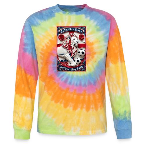 England Lion Soccer T Shirt, Football Pride Gift - Tie Dye Long Sleeve T-shirt