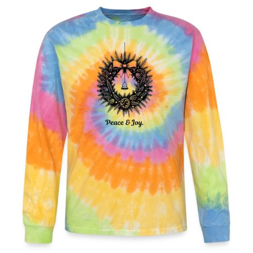 Peace & Joy T-Shirt | Minimalist Elegant Christmas - Tie Dye Long Sleeve T-shirt