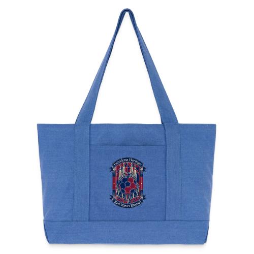 Barcelona Red Heritage T Shirt, Barsa fan Gift - Cotton Pigment Dyed Tote Bag