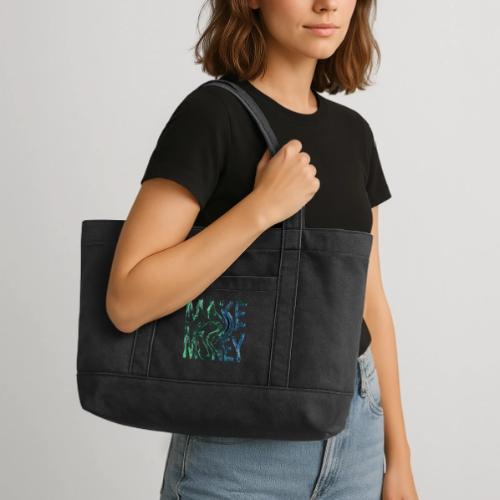 Make Money Neon 3D - Cotton Pigment Dyed Tote Bag