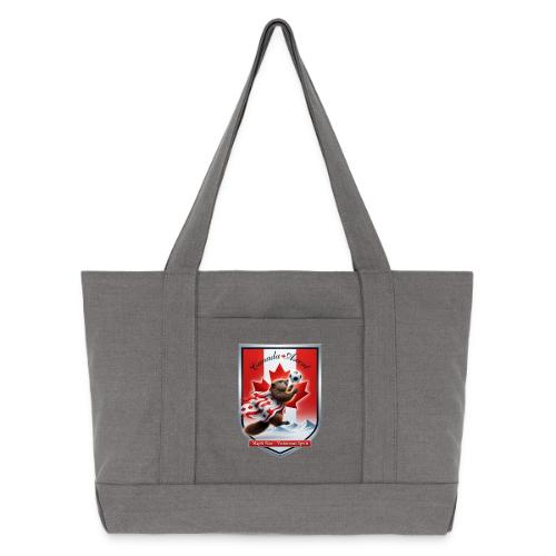 Canada Beaver Ascent T-Shirt, Canadian Pride Gift - Cotton Pigment Dyed Tote Bag