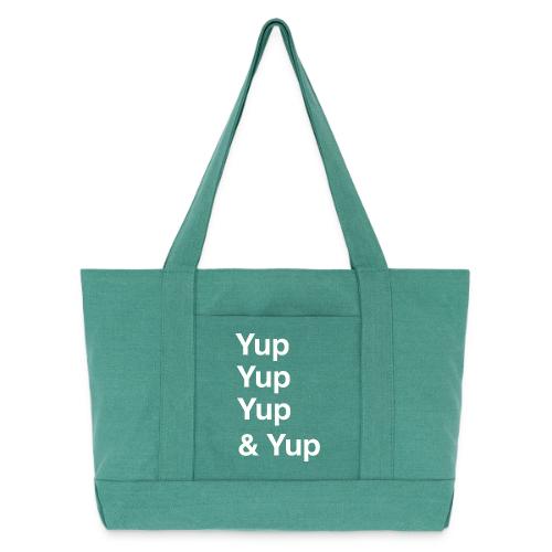 Yup, Yup, Yup & Yup - Cotton Pigment Dyed Tote Bag