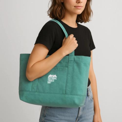 National Trails Day - Cotton Pigment Dyed Tote Bag