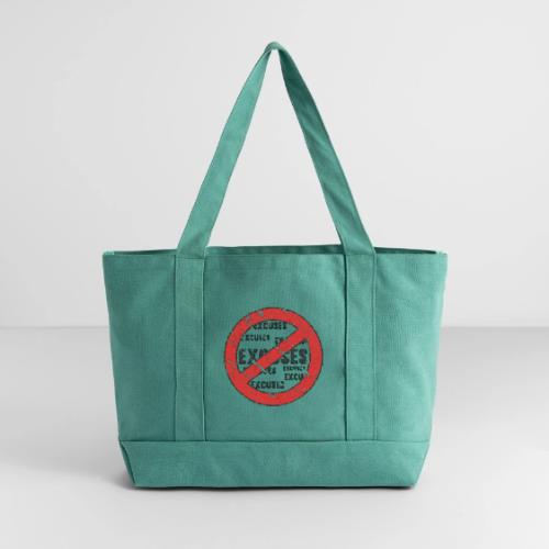 No Excuses | Vintage Style - Cotton Pigment Dyed Tote Bag