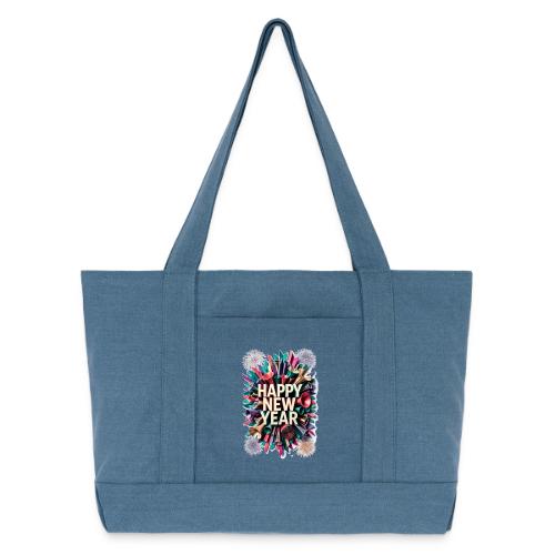 New Year's Party Horn T-Shirt - Cotton Pigment Dyed Tote Bag