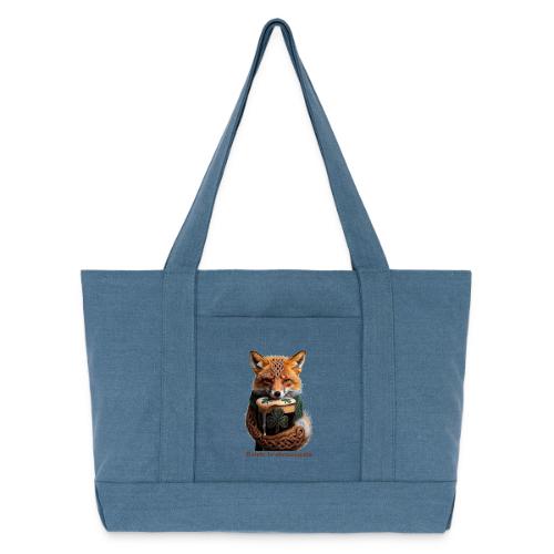 Sly Emerald Fox Toast T-Shirt - Cotton Pigment Dyed Tote Bag