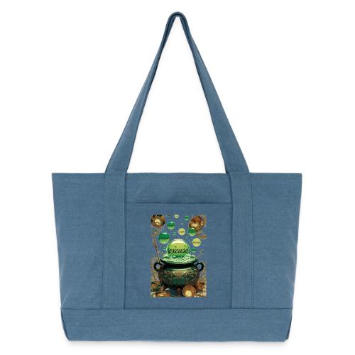 Emerald Excuses Cauldron Graphic Tee - Cotton Pigment Dyed Tote Bag