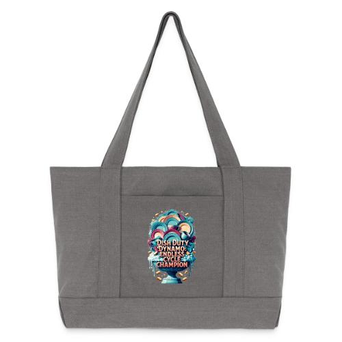 Dish Duty Dynamo T Shirt, Endless Cycle Champion - Cotton Pigment Dyed Tote Bag
