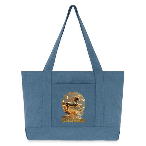 Year of the Horse Abundance T Shirt, Lunar NY Gift - Cotton Pigment Dyed Tote Bag