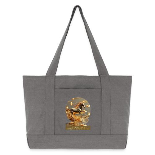 Year of the Horse Abundance T Shirt, Lunar NY Gift - Cotton Pigment Dyed Tote Bag