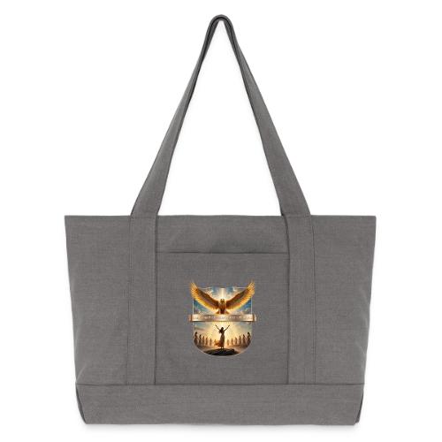 Women’s Day Eagle Matriarch T Shirt,, Gift for Mom - Cotton Pigment Dyed Tote Bag