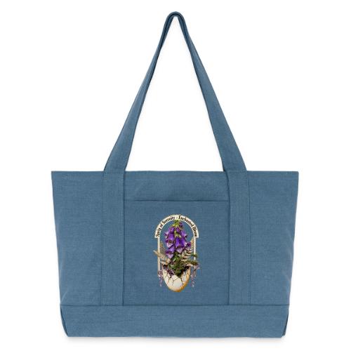 Spring Serenity Foxglove Tee, Easter Gift for wife - Cotton Pigment Dyed Tote Bag