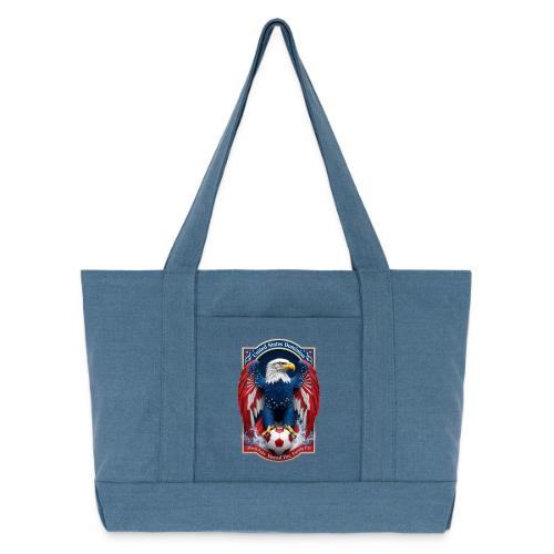 USA Eagle Emblem T Shirt, USA Soccer Pride Gift - Cotton Pigment Dyed Tote Bag