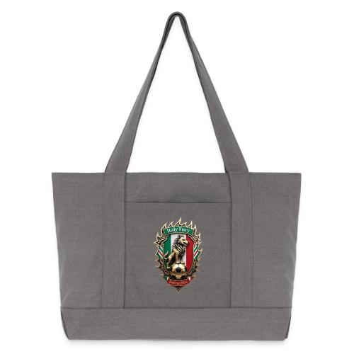 Italy Wolf Fury T-Shirt, Italian Flag Pride Gift - Cotton Pigment Dyed Tote Bag