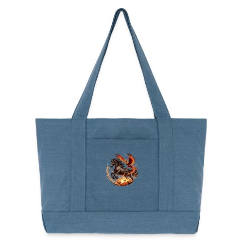 Year of the Horse Phoenix T Shirt, Lunar NY Gift - Cotton Pigment Dyed Tote Bag