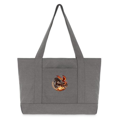 Year of the Horse Phoenix T Shirt, Lunar NY Gift - Cotton Pigment Dyed Tote Bag