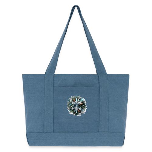 Intricate Frozen Evergreen T-Shirt - Cotton Pigment Dyed Tote Bag