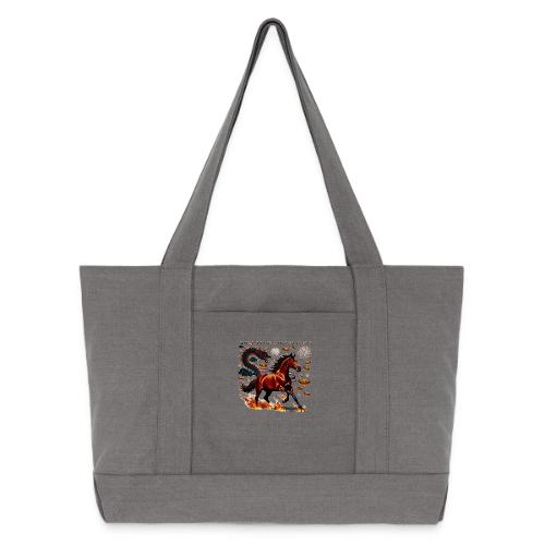 Year of the Horse Victory T Shirt, Lunar New Year - Cotton Pigment Dyed Tote Bag