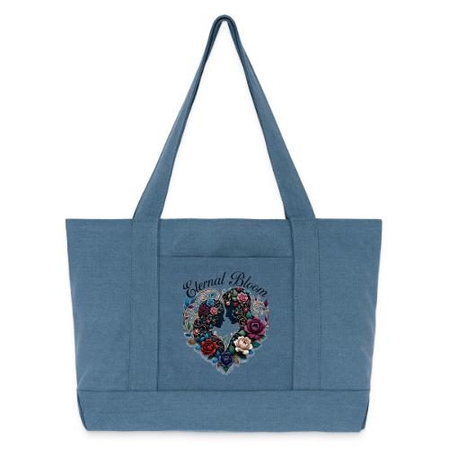 Eternal Bloom Embrace T-Shirt - Cotton Pigment Dyed Tote Bag