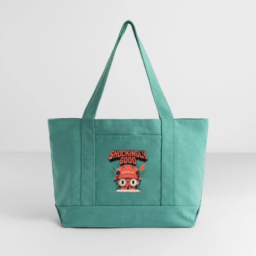 Funny Shockingly Good Electrician - Cotton Pigment Dyed Tote Bag
