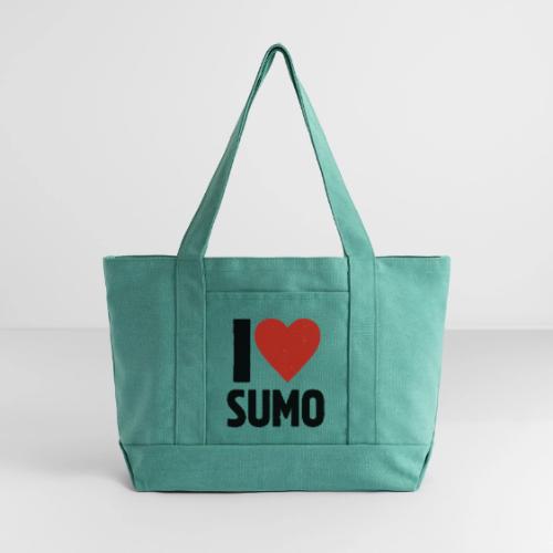 I Love Sumo – Bold Minimalist Sumo Wrestling Fan - Cotton Pigment Dyed Tote Bag