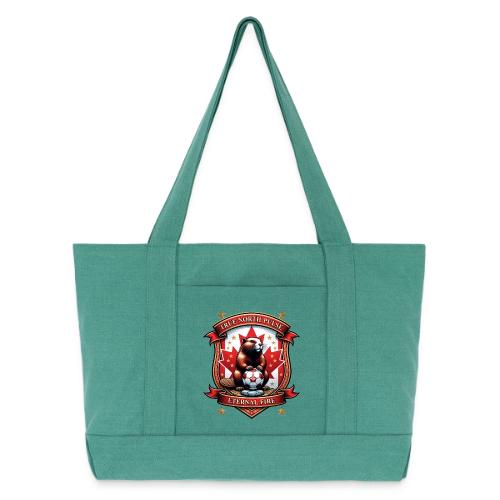 Canada Beaver Crest T-Shirt, Pride Badge Gift - Cotton Pigment Dyed Tote Bag