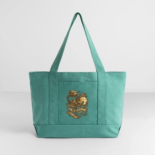 Pit Bull Howling Moon Fantasy Forest Tee - Cotton Pigment Dyed Tote Bag
