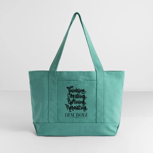 Thinking, Creating, Refining, Repeating - Cotton Pigment Dyed Tote Bag