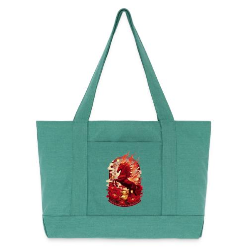 Year of the Horse Ascent T Shirt, Lunar New Year - Cotton Pigment Dyed Tote Bag