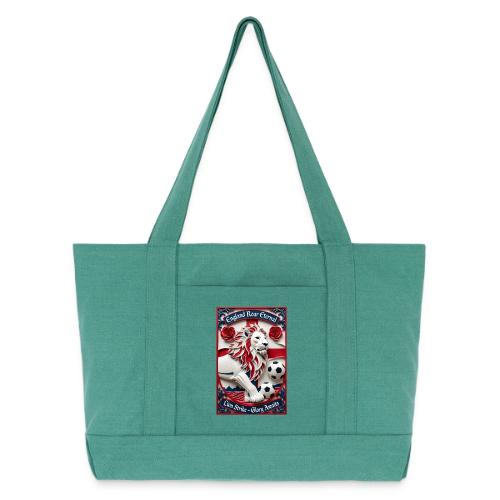 England Lion Soccer T Shirt, Football Pride Gift - Cotton Pigment Dyed Tote Bag