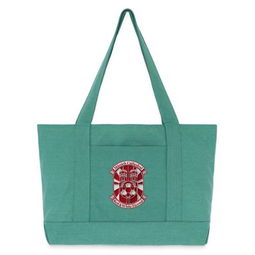 Munich Cathedral T Shirt, German Football Fan Gift - Cotton Pigment Dyed Tote Bag