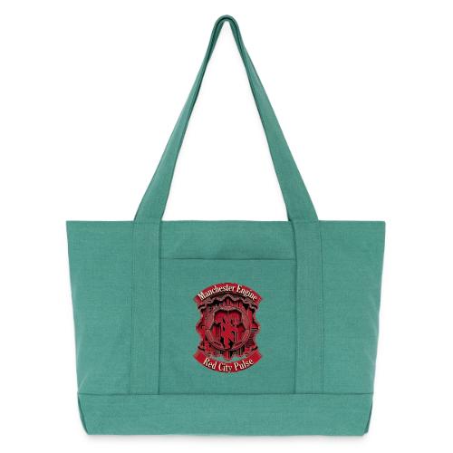 Red Manchester T Shirt, Red Soccer City Pride Gift - Cotton Pigment Dyed Tote Bag
