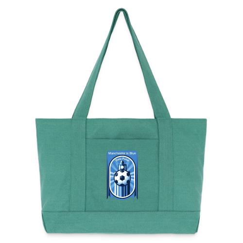 Manchester is Blue Soccer City T Shirt, Apparel - Cotton Pigment Dyed Tote Bag