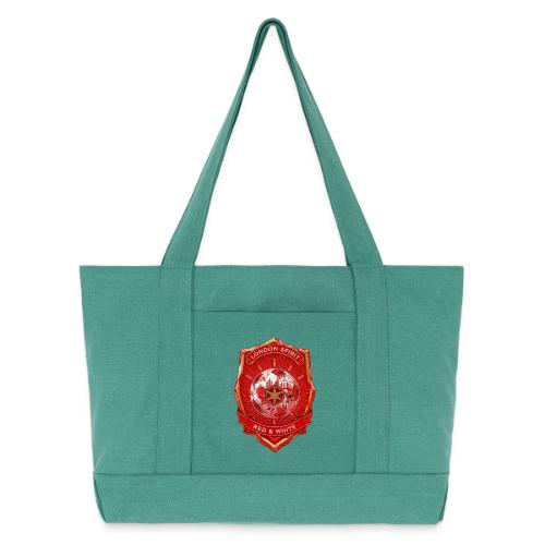 London is Red T Shirt, Football City Pride Gift - Cotton Pigment Dyed Tote Bag