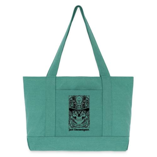 Salty Shamrock Skull T-Shirt - Cotton Pigment Dyed Tote Bag