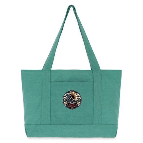 Ornate Phonograph T-Shirt - Cotton Pigment Dyed Tote Bag