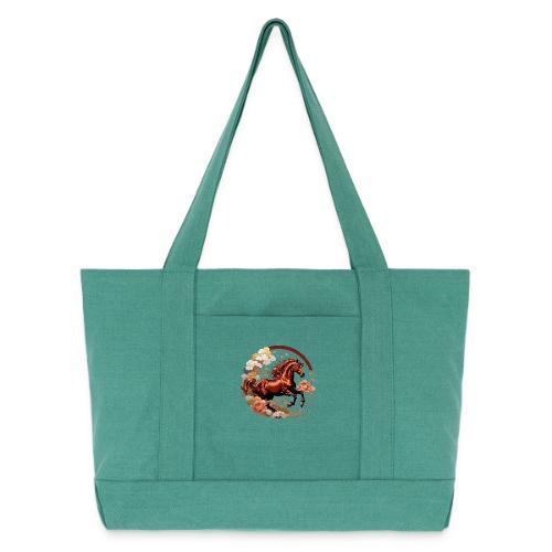 Year of the Horse T Shirt, Lunar New Year Gift - Cotton Pigment Dyed Tote Bag