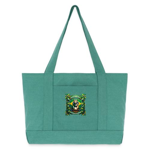 Brazil Jaguar Glory T-Shirt, Flag Pride Badge Gift - Cotton Pigment Dyed Tote Bag