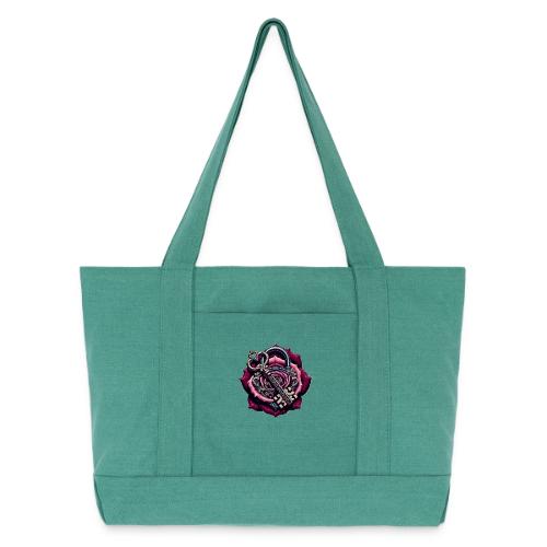 You Hold the Key to My Heart Rose Lock T-Shirt - Cotton Pigment Dyed Tote Bag