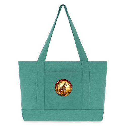 Year of the Horse Guardian T Shirt, Lunar New Year - Cotton Pigment Dyed Tote Bag