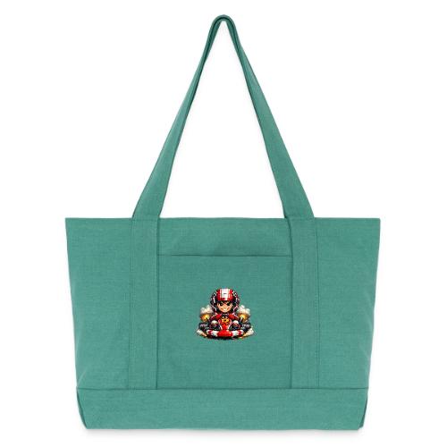 Carcadelogoracerfront - Cotton Pigment Dyed Tote Bag